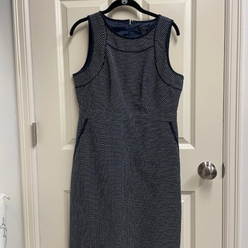 J.Crew Navy Blue Sheath Dress - size 10